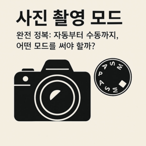 Read more about the article 사진이 달라지는 순간! 촬영 모드의 모든 것 (AUTO, M, A, S, SCN)