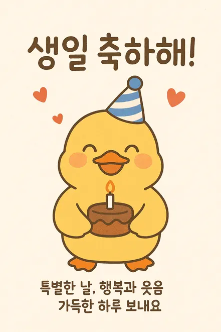 생일 축하하는 오리