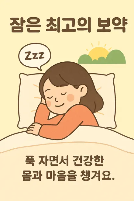 숙면 중인 여성 일러스트