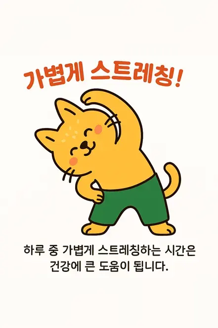 스트레칭 하는 고양이