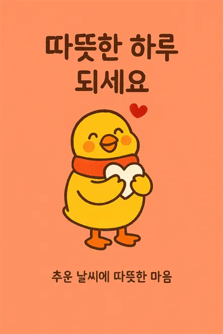 따뜻한 하루 인사 이미지