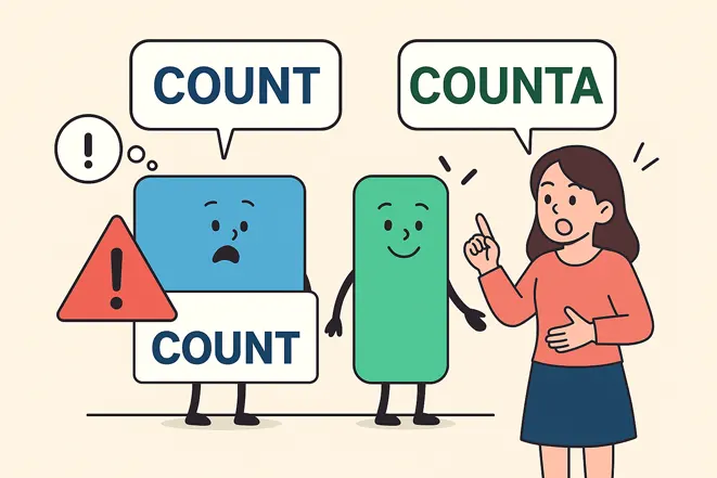 엑셀 COUNTA 함수 완전 정복 – 숫자뿐 아니라 텍스트까지 세는 방법과 실전 예제 - 팽이머쉬