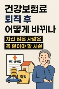 Read more about the article 건강보험료 퇴직 후 어떻게 바뀌나 자산 많은 사람은 꼭 알아야 할 사실