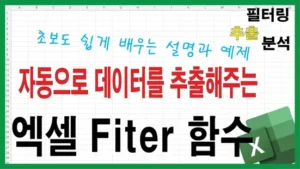 Read more about the article 엑셀 FILTER 함수 기초부터 실무까지 쉽게 배우기