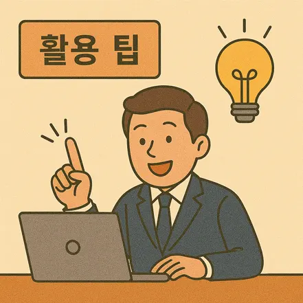 파워포인트 객체 삽입 활용 팁을 설명하는 일러스트