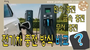 Read more about the article 전기차 충전 방식 비교 –  완속·급속 충전, 충전 규격, 무선 충전의 미래