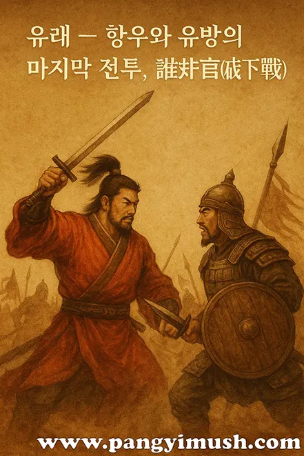 항우와 유방의 마지막 전투, 해하전을 묘사한 고대 중국 전투 장면