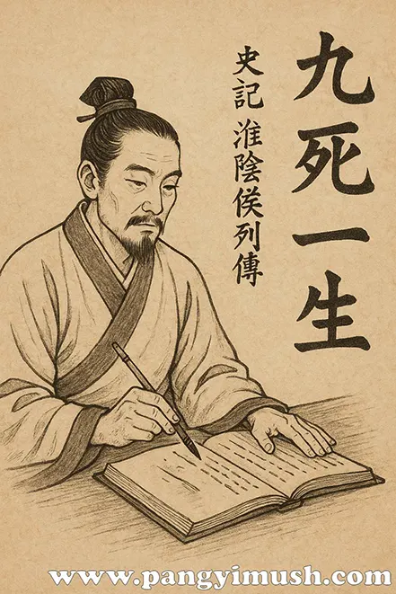 사기 회음후열전의 한신이 구사일생을 기록하는 장면