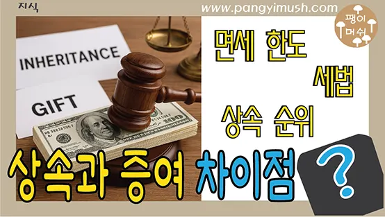 Read more about the article 상속과 증여의 차이 완벽 정리 – 상속 순위, 면세 한도, 사실혼의 상속 가능 여부까지