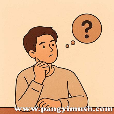 심리 테스트를 어떻게 바라봐야 할지 고민하는 사람을 표현한 일러스트