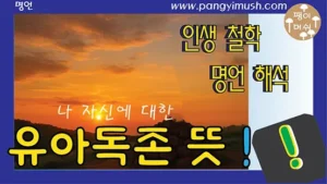 Read more about the article 유아독존(唯我獨尊)의 뜻과 유래 – 불교에서 시작된 자존과 오만의 경계
