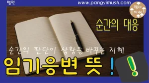 Read more about the article 임기응변(臨機應變) 뜻과 유래 – 순간의 판단이 상황을 바꾸는 지혜