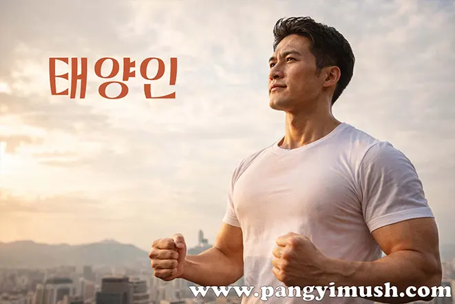 사상의학 태양인 체질 이미지 – 활력 있고 상체 발달형 인상