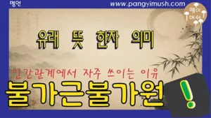 Read more about the article 불가근불가원(不可近不可遠) 뜻 완벽 정리 – 인간관계에서 자주 쓰이는 이유