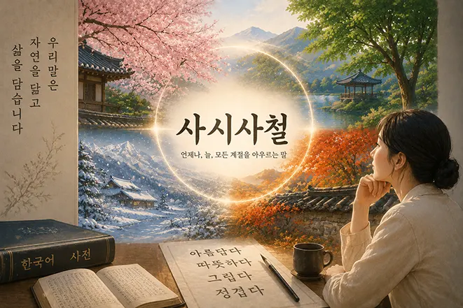 사시사철이라는 표현과 한국인의 언어 감각을 감성적으로 표현한 사계절 이미지