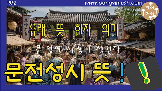 Read more about the article 문전성시(門前成市) 뜻 완벽 정리 – 문 앞에 시장이 생긴다는 말의 진짜 의미