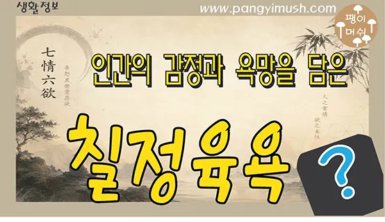 Read more about the article 칠정육욕(七情六欲) 뜻과 유래 완전 정리 – 인간의 감정과 욕망을 담은 동양 철학의 핵심