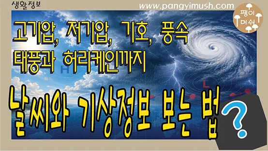 Read more about the article 날씨와 기상 정보 보는 법 – 고기압·저기압부터 일기도 기호, 풍속, 태풍과 허리케인까지