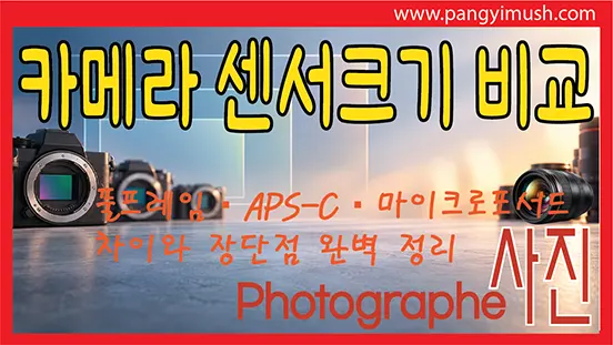 Read more about the article 카메라 센서 크기 비교 – 풀프레임·APS-C·마이크로포서드 차이와 장단점 완벽 정리